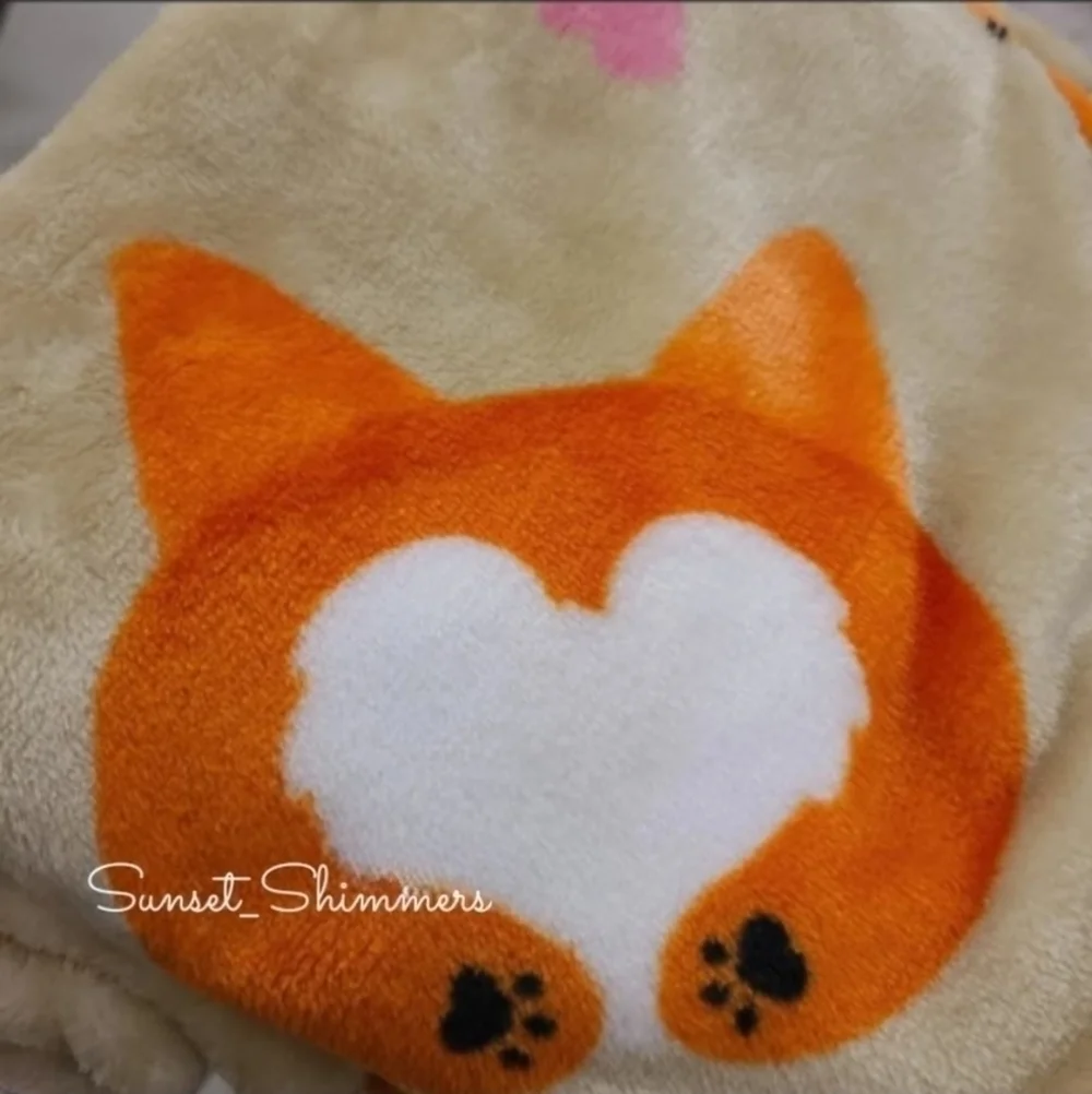 Corgi Dog Love Heart Soft Cozy Plush Oversized Throw Blanket Decor Christmas New
